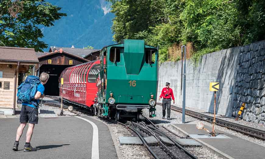 The Brienz Rothorn Railway in Brienz