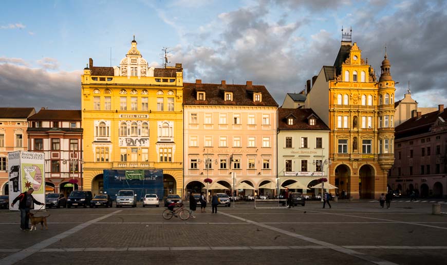The pretty main square in Ceské Budejovice, South Bohemia