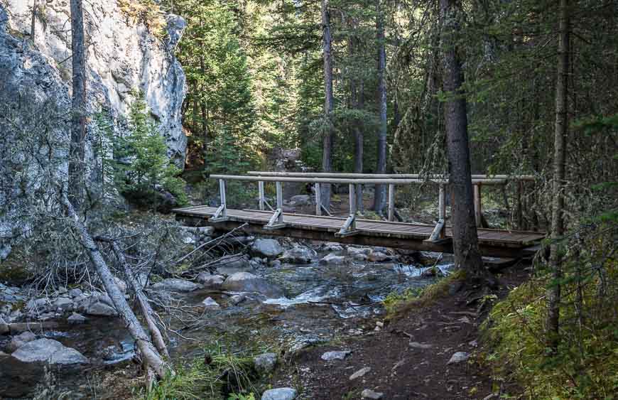 On the hike cross many bridges