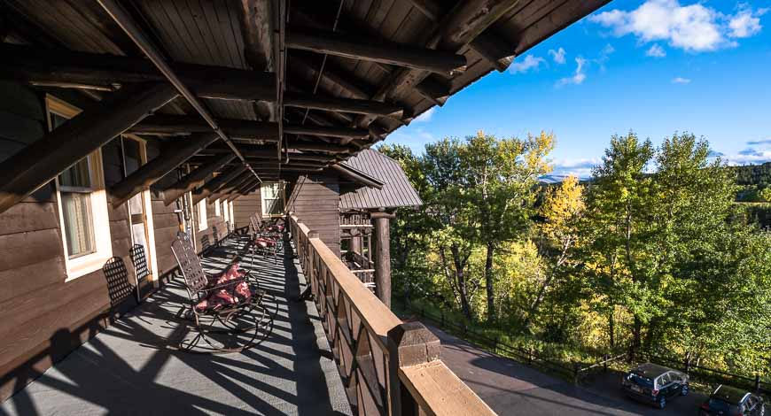 Pull up a rocking chair and enjoy the view in East Glacier