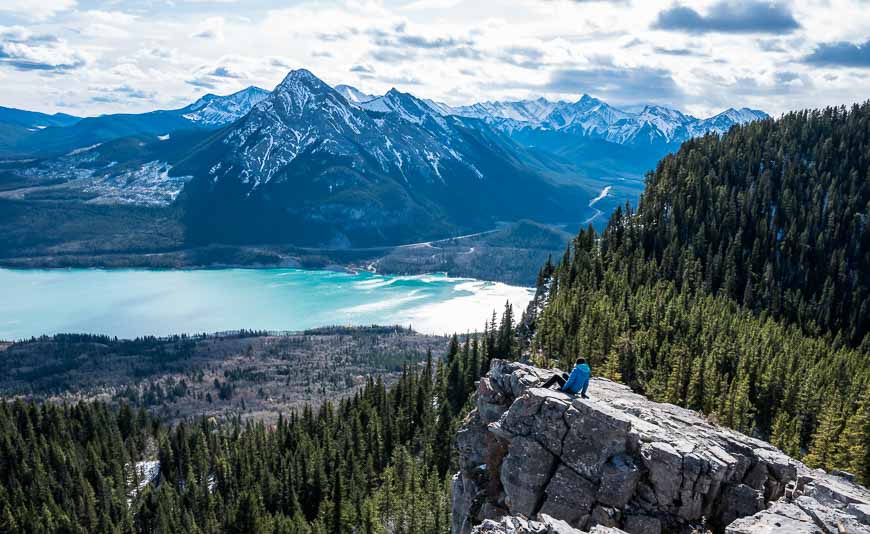 There's a wee bit of a drop-off from the high point on the trail