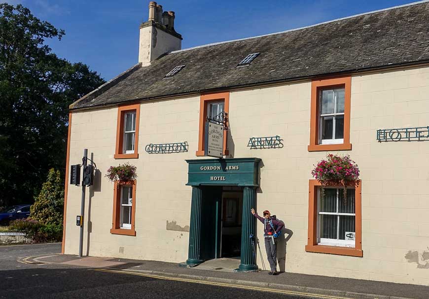 The Gordon Arms on the Speyside Way welcomed us to Fachabers