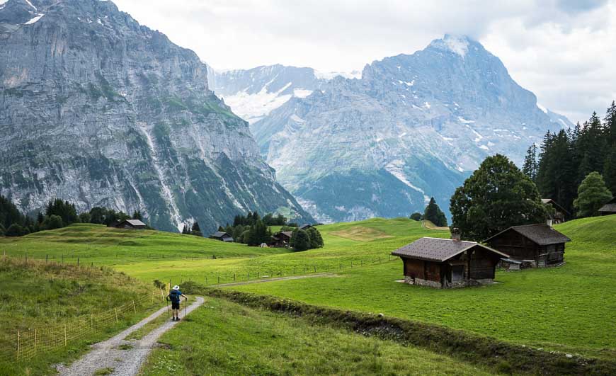 Swiss alps in view on route to Grindelwald