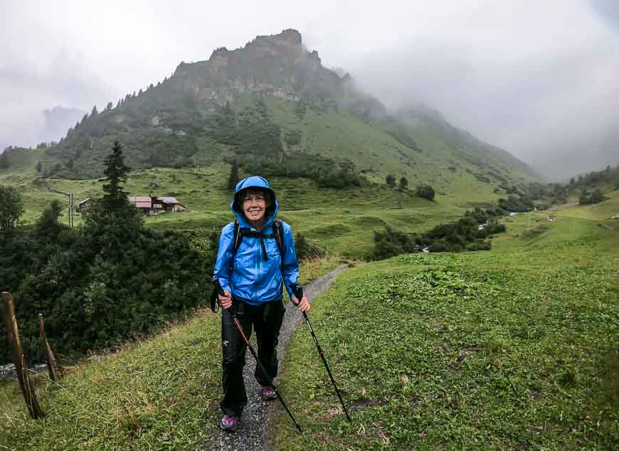 A rainy day on the way to Griesalp