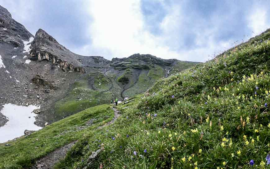 Climbing to the pass