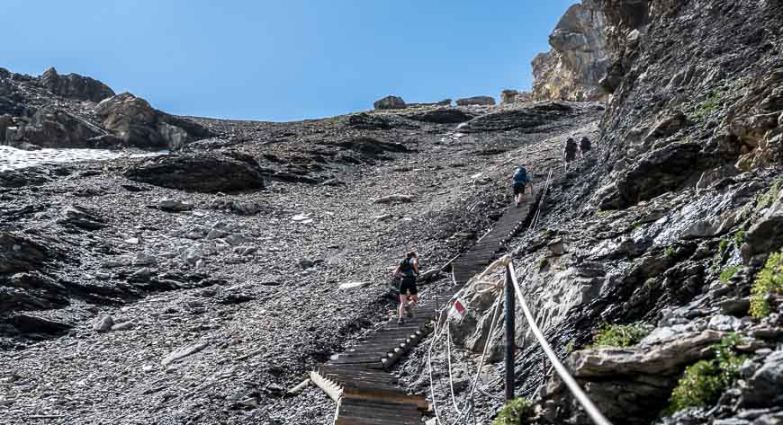 Dramatic staircase up the mountain