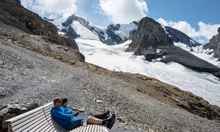 Hanging out enjoying the view of the glacier