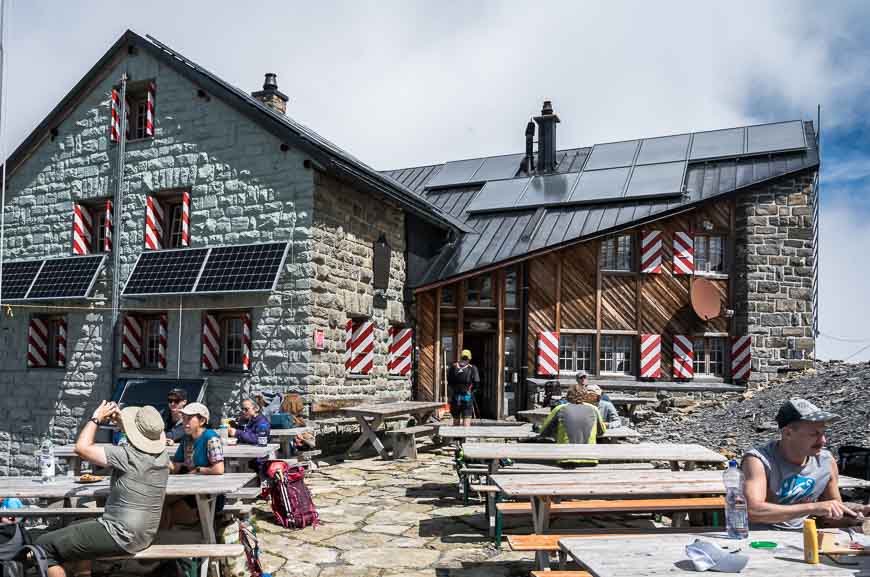 The Bluemlisalp Hut on the Via Alpina in Switzerland