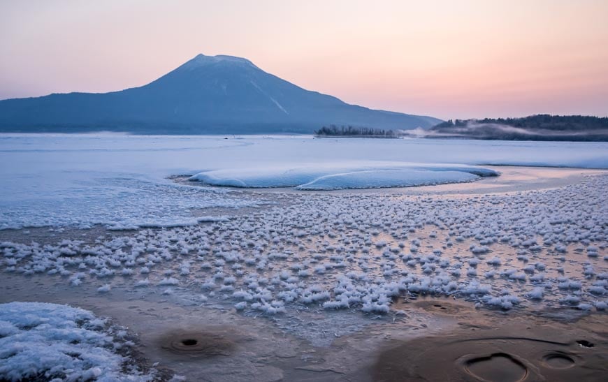 Lake Akan frost flowers