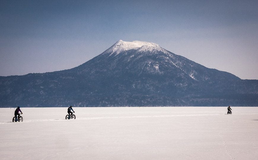 What a glorious place for a fat tire bike ride - one of the things to do in Hokkaido in winter