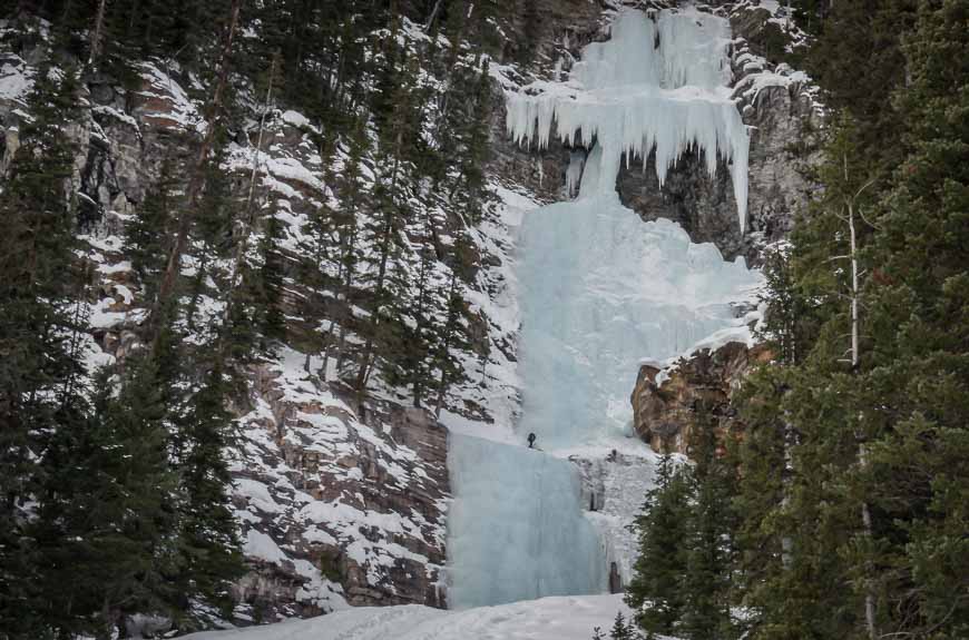 You can see ice climbers in action at Lake Louise