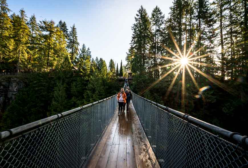 A perfect fall day to sway on the Capilano Suspension Bridge