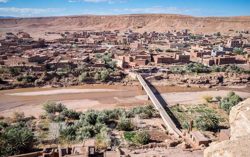 Pass through a touristy section to get to Ait Benhaddou