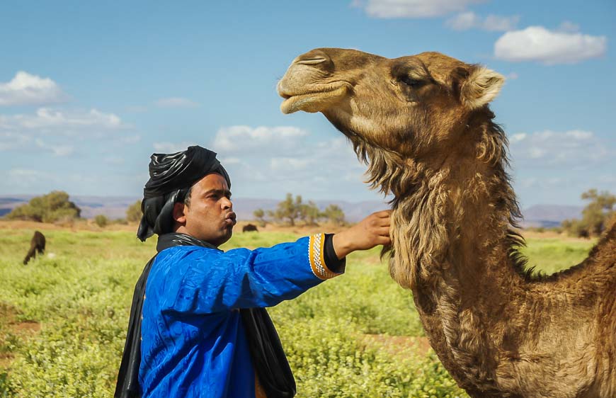 Our guide Mustafa knows camels very well