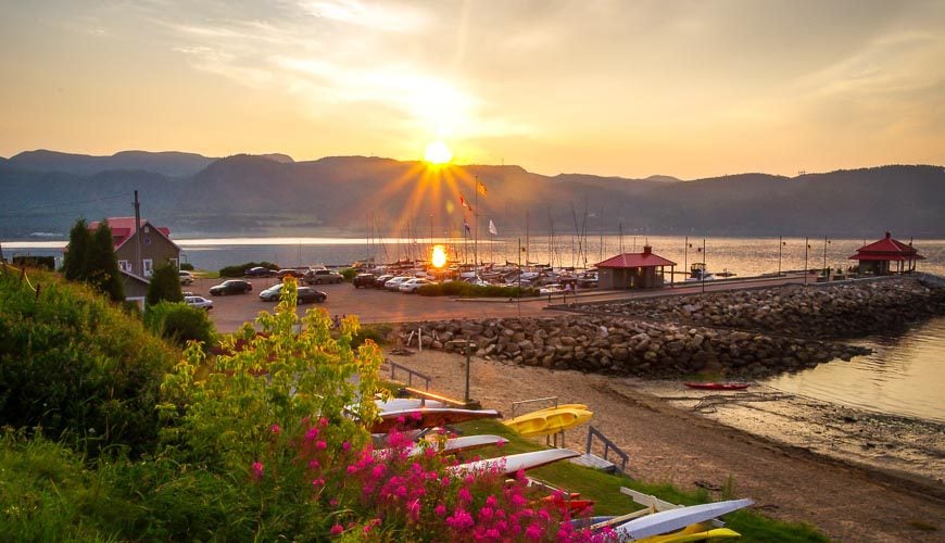 One of Quebec's "Most beautiful Villages" L'Anse-Saint-Jean seen on a Quebec Road Trip