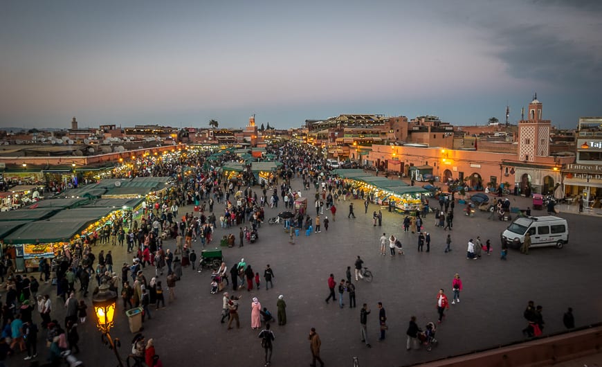 Sunset over Djemaa el-Fna