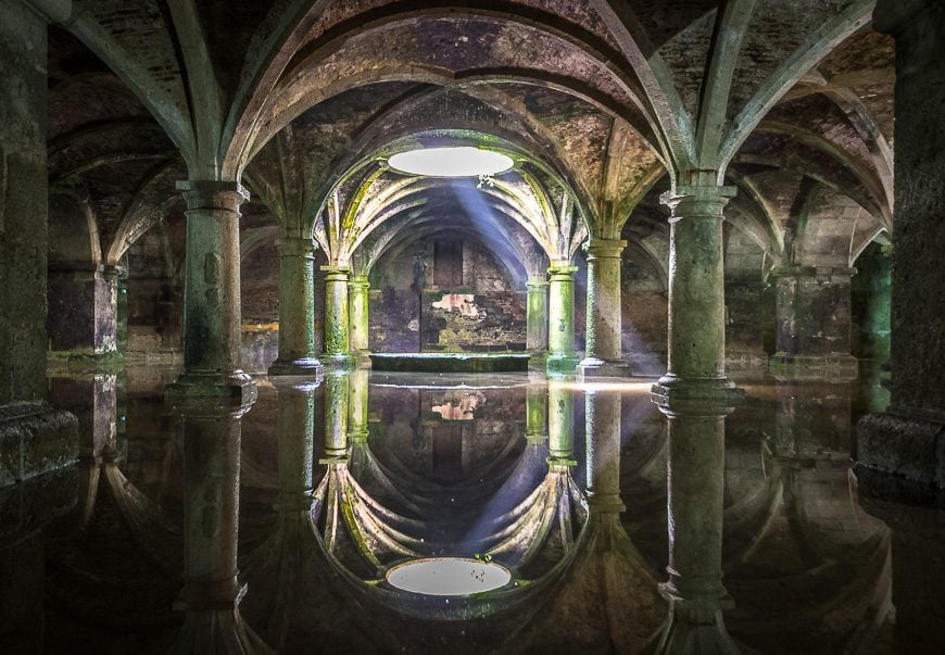 Incredible reflections in the Portuguese cistern - one of the unique places to visit in Morocco