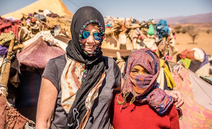 Meeting the nomads in the desert - one of the interesting places to visit in Morocco