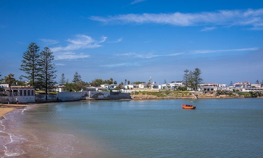 The peaceful lagoon in Oualidia - one of the off the beaten track places to visit in Morocco