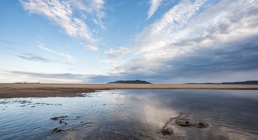 Beautiful beaches around Sept-Iles seen on a Quebec road trip