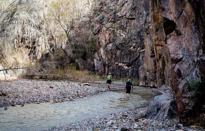 Some grand scenery on the Aravaipa Canyon hike puts it in the best hikes in Arizona category