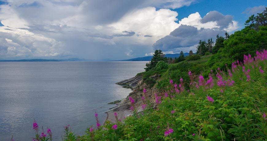 Beautiful coastal scenery in Forillon National Park