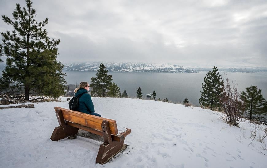 On a sunny day the views to downtown Kelowna would be superb 