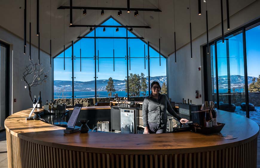 The beautiful tasting room at CedarCreek Estate Winery in the Okanagan