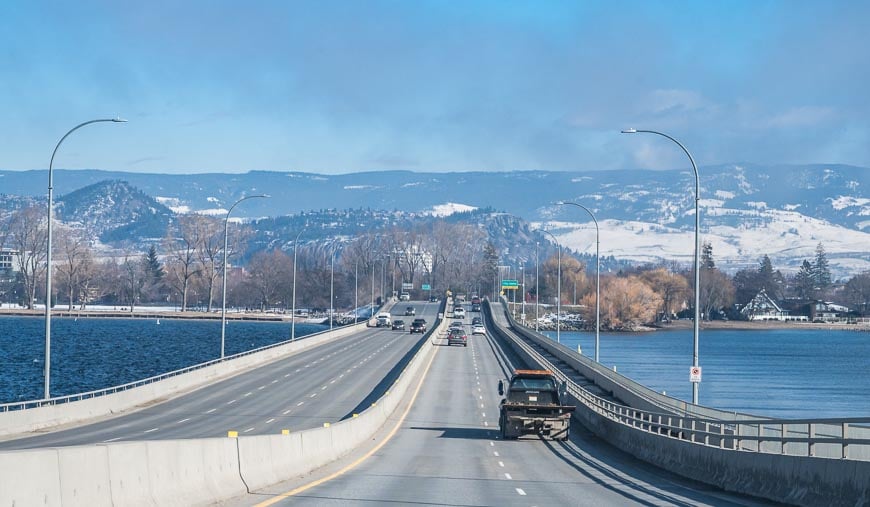 The bridge between Kelowna and West Kelowna