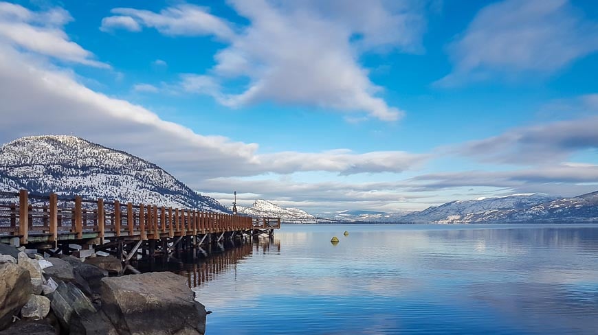 Beautiful views down Okanagan Lake from the Penticton waterfront