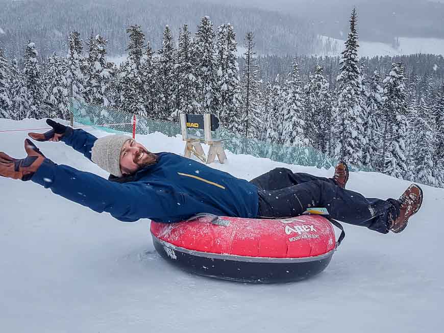 Tubing fun for the whole family at Apex Mountain Resort