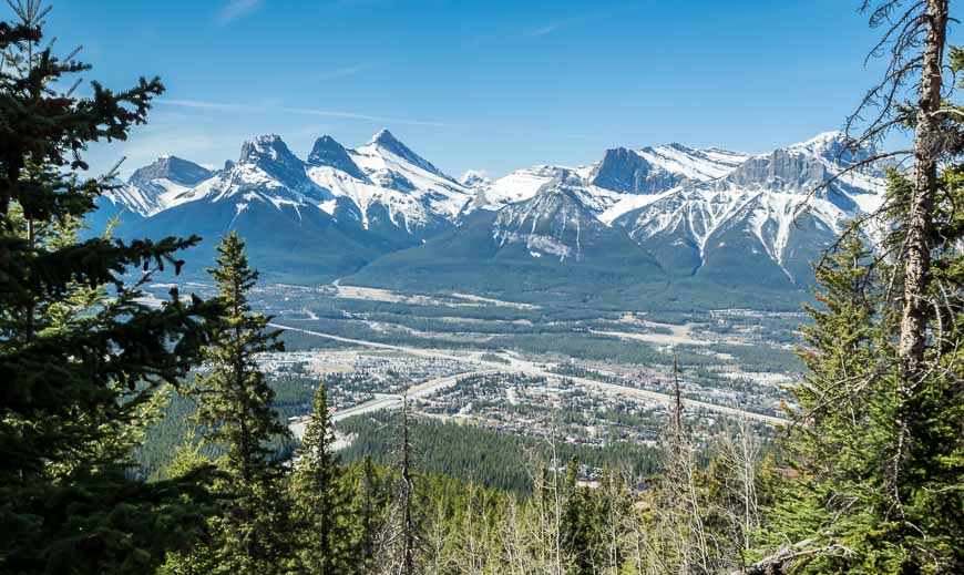 First good view of Canmore from the hike