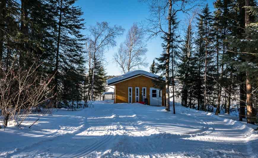 Lakeside living at our Ojibway Cabin - where you can cross-country ski out the door