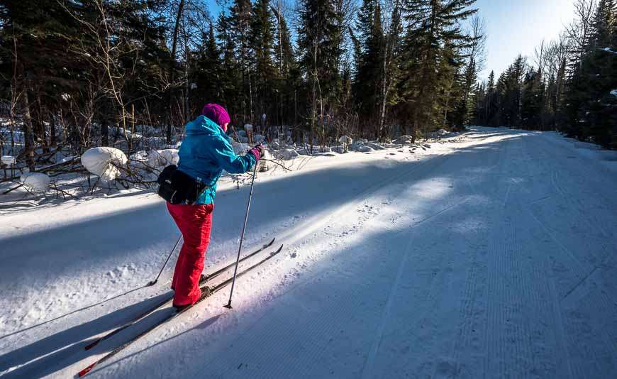 About 30 km of cross country ski trails in Quetico Provincial Park