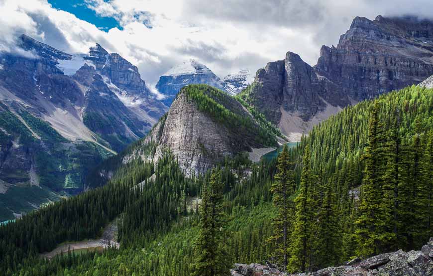 Looking over to Lake Agnes and the Big Beehive