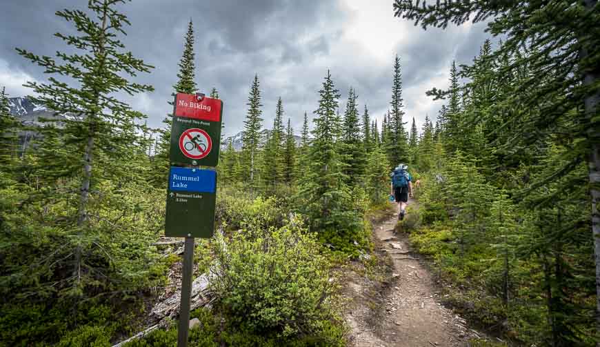 Some signage on the way to the lake