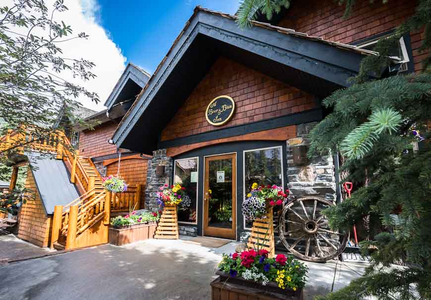 A welcoming entrance to the Bear and Bison Inn 