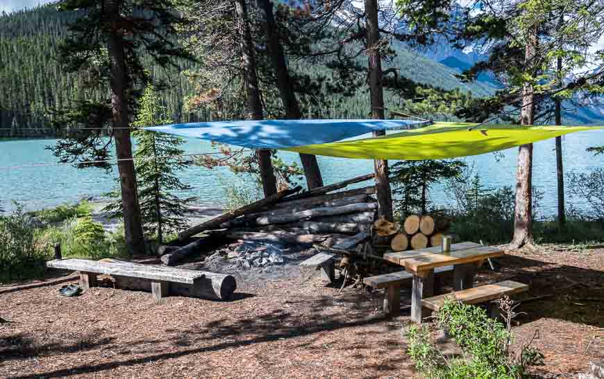 A nice set-up for enjoying a fire with a view