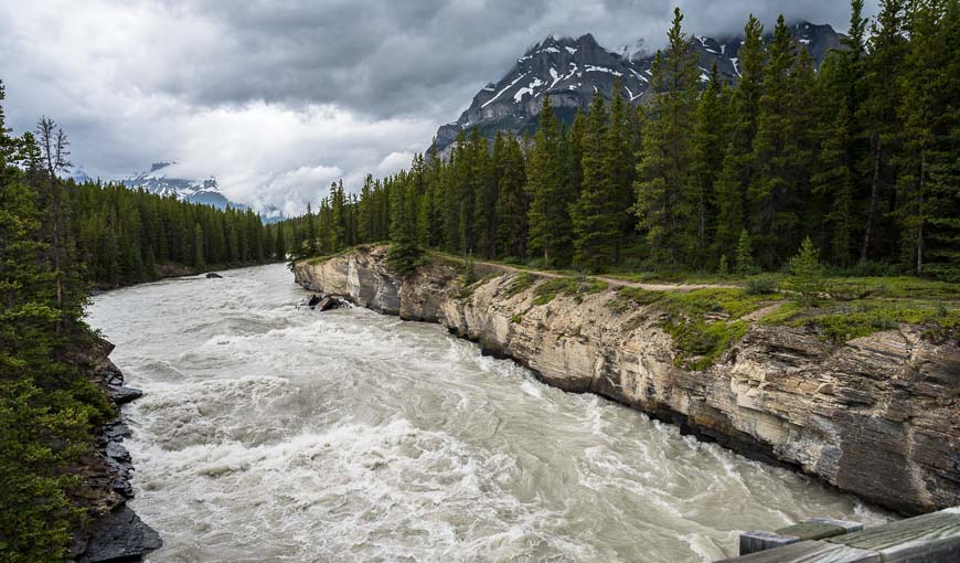 Cross the North Saskatchewan River at 1.1 km