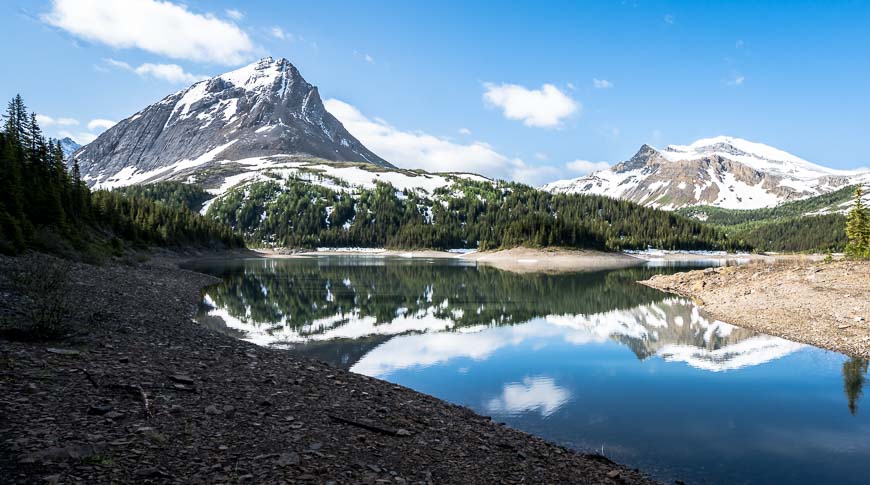 Hike along a section of Three Isle Lake