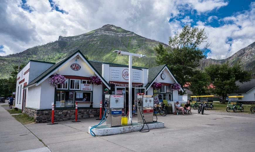 Pick up a bike and a cold drink at Pat's of Waterton