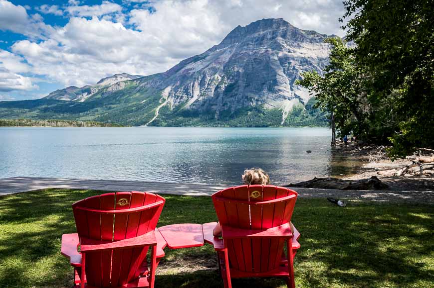 Post paddle enjoy a red chair moment on Linnet Lake