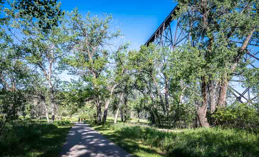 Hiking in sight of the High Level Bridge