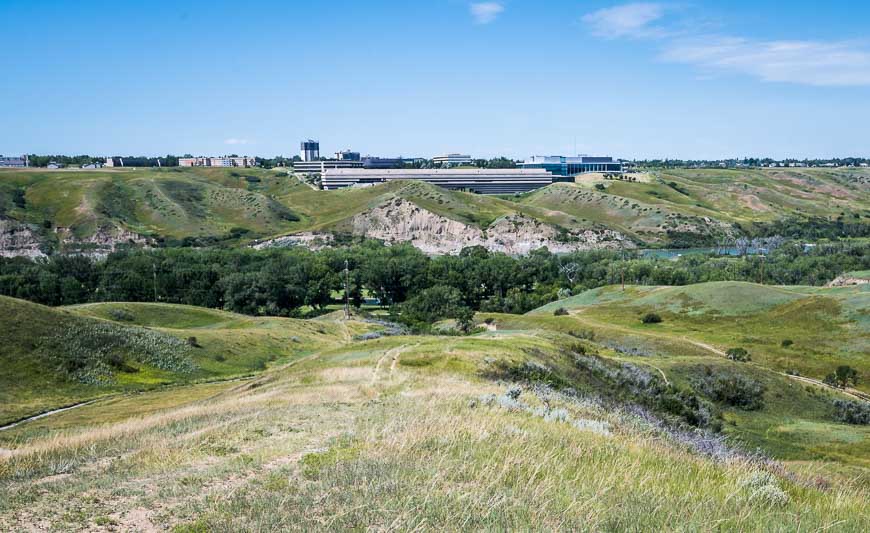 Views from the Scenic Dog Run trail in Lethbridge Alberta