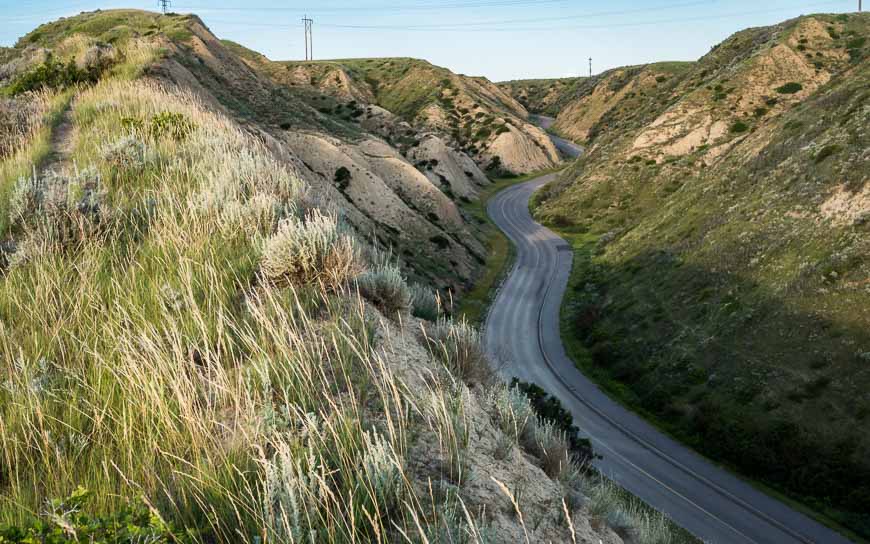 The winding drive into Pavan park is a scenic one