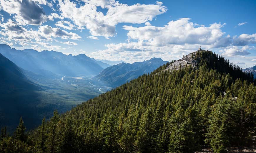 A view of Sanson's Peak from the gondola building