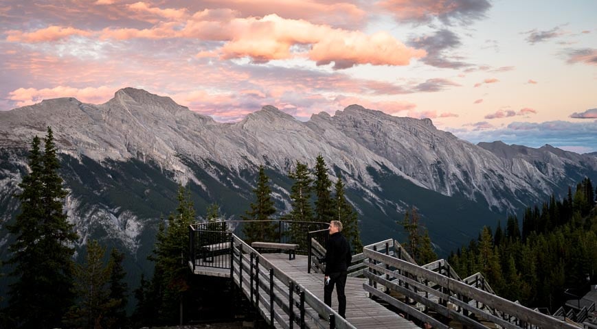 Mt. Rundle looking pretty at sunset