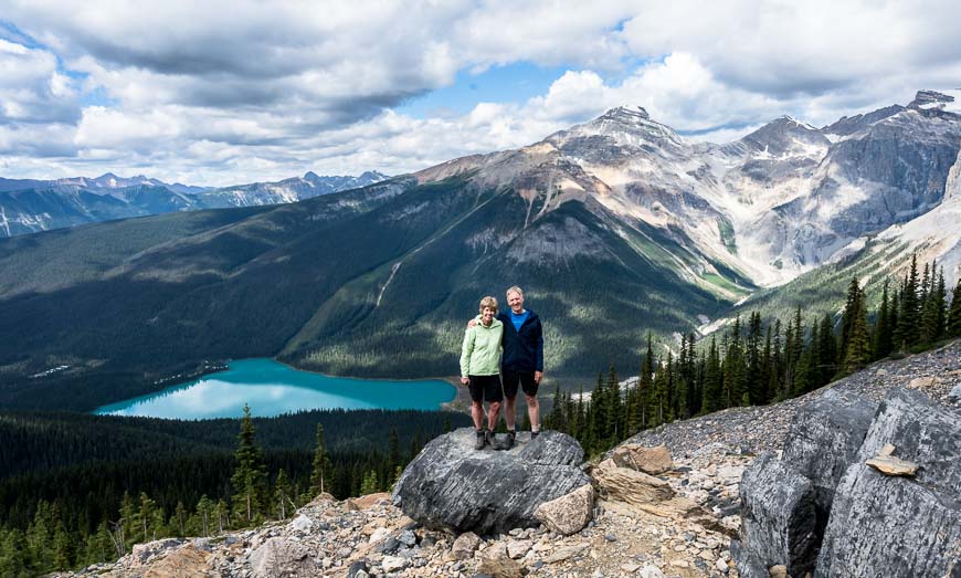 Hiking to Diamond Lake, Joe and I hiked in our old (now rea…