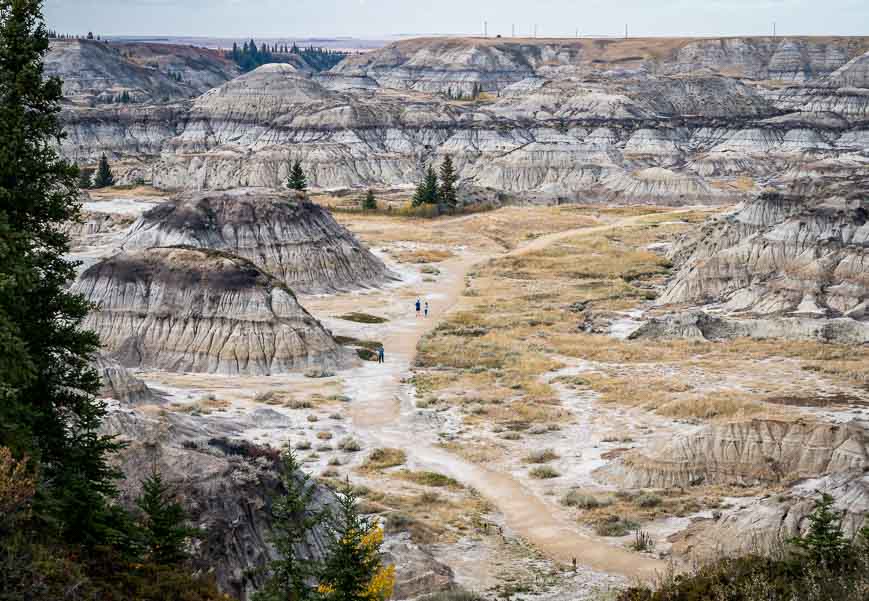 Spectacular badlands scenery in Horseshoe Canyon outside of Drumheller