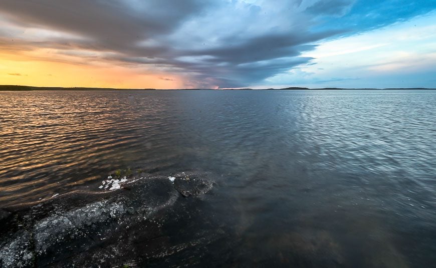 On our canoe trip in Canada we only had stormy skies on the fourth night out